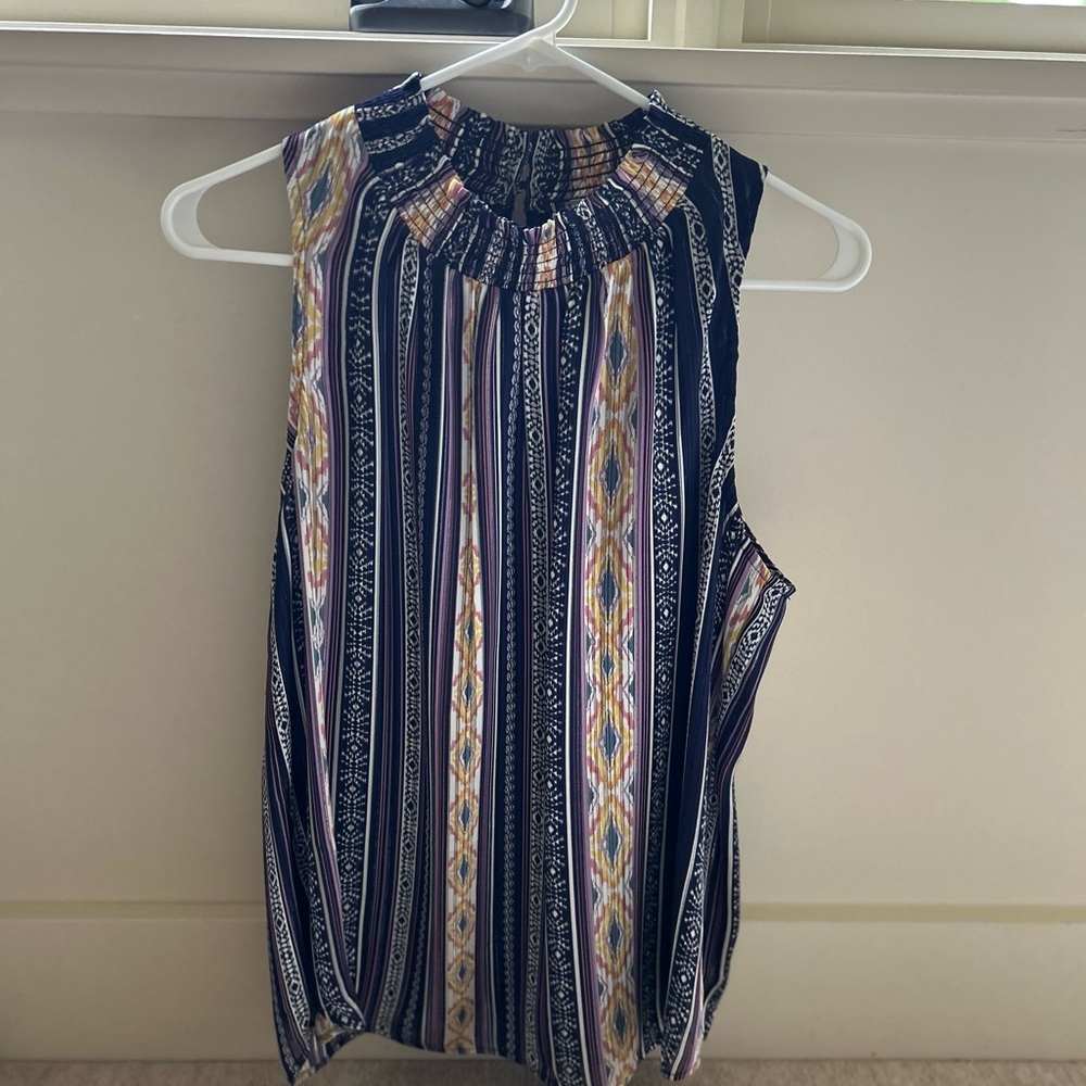 Worn twice colorful sleeveless tank
